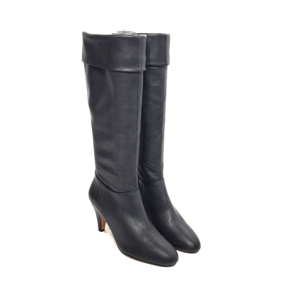 Cynthia Vincent Black Leather Pull-On Boots